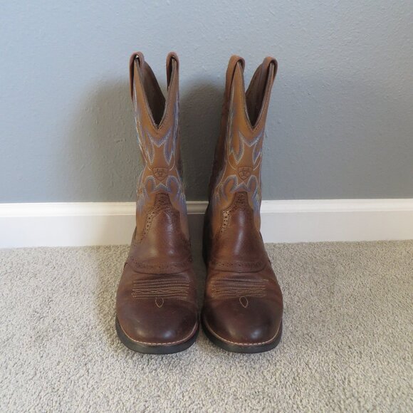 Ariat Heritage Stockman Mens Cowboy/Western Boots Size 9 Brown U Toe #10002252 - Picture 4 of 8